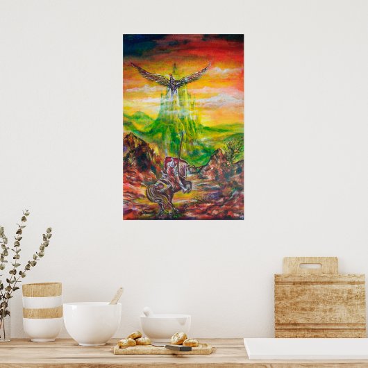 MAGISCH DUEL TUSSEN BRADAMANT EN NEGROMANCER POSTER (Keuken)