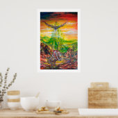 MAGISCH DUEL TUSSEN BRADAMANT EN NEGROMANCER POSTER (Keuken)