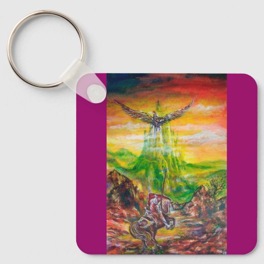 MAGISCH DUEL TUSSEN BRADAMANT EN NEGROMANCER SLEUTELHANGER (Voorkant)