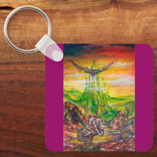 MAGISCH DUEL TUSSEN BRADAMANT EN NEGROMANCER SLEUTELHANGER (Voorkant)