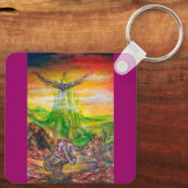 MAGISCH DUEL TUSSEN BRADAMANT EN NEGROMANCER SLEUTELHANGER (Achterkant)