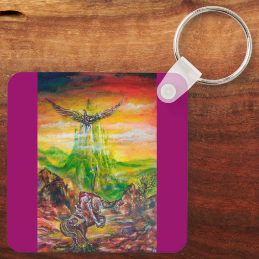 MAGISCH DUEL TUSSEN BRADAMANT EN NEGROMANCER SLEUTELHANGER (Achterkant)