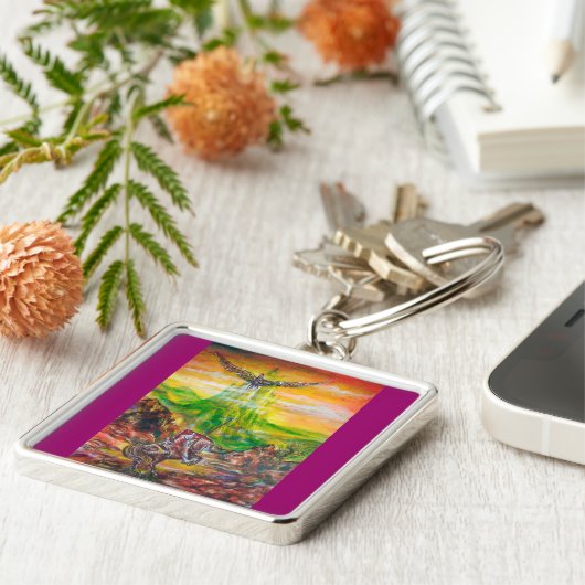 MAGISCH DUEL TUSSEN BRADAMANT EN NEGROMANCER SLEUTELHANGER (Zijkant)