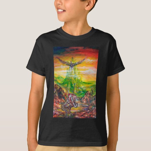 MAGISCH DUEL TUSSEN BRADAMANT EN NEGROMANCER T-SHIRT (Voorkant)
