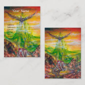 MAGISCH DUEL TUSSEN BRADAMANT EN NEGROMANCER VISITEKAARTJE (Voorkant / Achterkant)