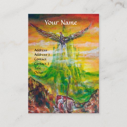 MAGISCH DUEL TUSSEN BRADAMANT EN NEGROMANCER VISITEKAARTJE (Voorkant)