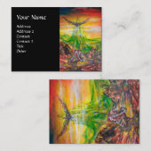 MAGISCH DUEL TUSSEN BRADAMANT EN NEGROMANCER, zwar Visitekaartje (Voorkant / Achterkant)