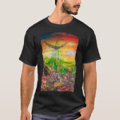 MAGISCH DUEL VAN BRADAMANT EN NEGROMANCER Fantasy T-shirt (Voorkant)