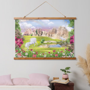 Magisch Eenhoorn Koninkrijk – Fantasie Kasteelland Hangend Wandkleed