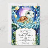 Magisch Eenvoudig Zeeen Turtle Baby shower Kaart (Voorkant)