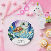 Magisch Eenvoudig Zeeen Turtle Baby shower Papieren Bordje (Feest)