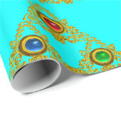 MAGISCH ELFIEK TALISMAN, BLUE GOLD TRIANGLE, GEMST CADEAUPAPIER (Rol Hoek)