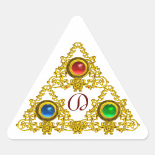 MAGISCH ELFIEK TALISMAN/GOLD TRIANGLE MONOGRAM STICKER