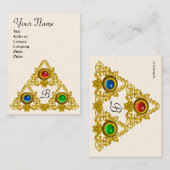 MAGISCH ELFIEK TALISMAN MONOGRAM, wit Visitekaartje (Voorkant / Achterkant)