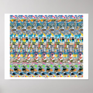 Magisch Eye® 3D "Varend" Poster 16" x 14 "