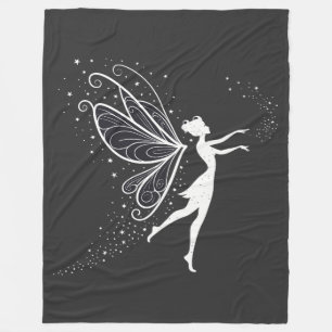 Magisch Fairy Silhouet met vleugels en sterren Fleece Deken