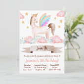 Magisch, Fairy-verhaal, Unicorn, Th-Birthday Party Kaart (Staand voorkant)