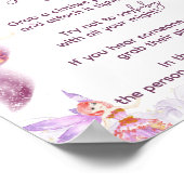 Magisch Fairy Zeg niet dat Baby shower Game Sign. Poster (Hoek)