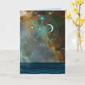 Magisch fantasie-wenskaart kaart (Gele Bloem)