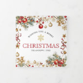 Magisch Feestelijk Winterdorp 4 Foto Kerstmis Drieluik Wenskaart (Cover)