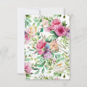 magisch floral unicorn baby shower dank u uw kaart (Achterkant)