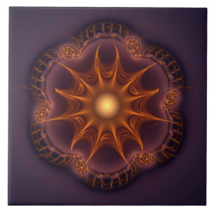 Magisch fractal fee mystiek patroon tegeltje