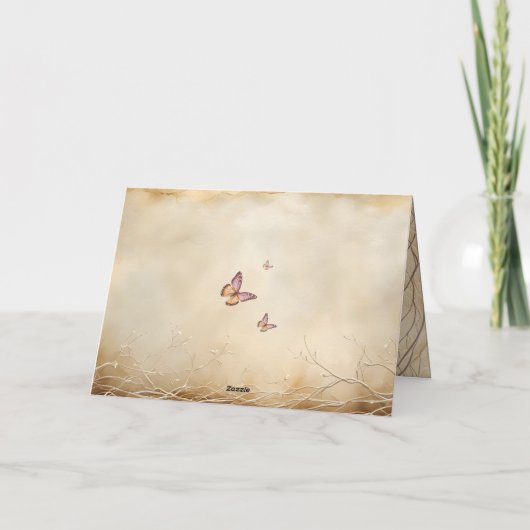 Magisch Geel en Goud Fairy Happy Birthday Kaart (Achterkant)