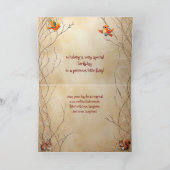 Magisch Geel en Goud Fairy Happy Birthday Kaart (Binnen)