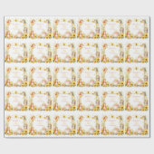 Magisch geel Fairy tuin - Verjaardag Cadeaupapier (Vlak)