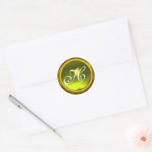MAGISCH GEEL TOPAZ GEM STONE MONOGRAM RONDE STICKER (Envelop)