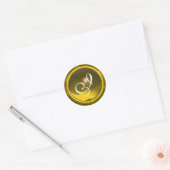 MAGISCH GEEL TOPAZ GEM STONE MONOGRAM RONDE STICKER (Envelop)