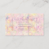 Magisch Geel Witte Rozen Floral Roze design Visitekaartje (Achterkant)