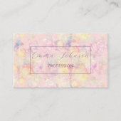 Magisch Geel Witte Rozen Floral Roze design Visitekaartje (Voorkant)