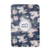 Magisch gevleugeld paard patroon monogram badmat (Voorkant Verticaal)