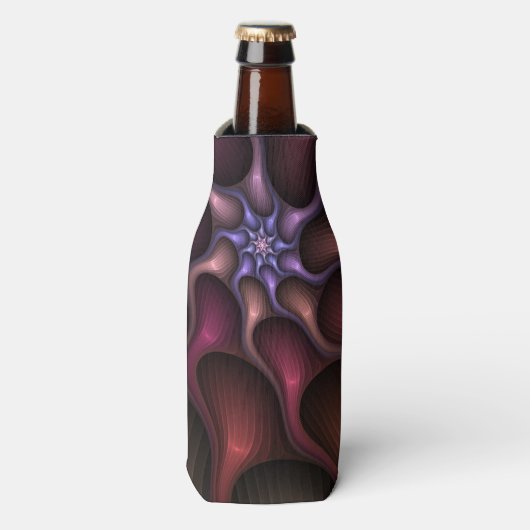 Magisch glanzend Abstract Gestreept Kleurrijke Fra Flesjeskoeler (Fles Voorkant)