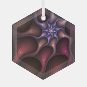 Magisch glanzend Abstract Gestreept Kleurrijke Fra Glas Ornament