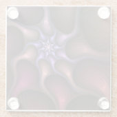 Magisch glanzend Abstract Gestreept Kleurrijke Fra Glazen Onderzetter (Achterkant)