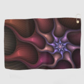 Magisch glanzend Abstract Gestreept Kleurrijke Fra Golfhanddoek (Horizontaal)