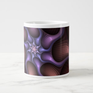 Magisch glanzend Abstract Gestreept Kleurrijke Fra Grote Koffiekop