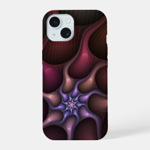 Magisch glanzend Abstract Gestreept Kleurrijke Fra iPhone 15 Case