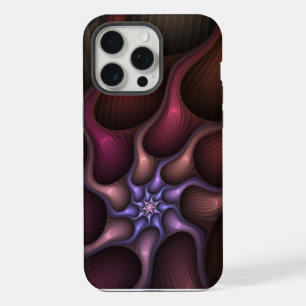 Magisch glanzend Abstract Gestreept Kleurrijke Fra iPhone 15 Pro Max Case