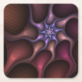 Magisch glanzend Abstract Gestreept Kleurrijke Fra Kartonnen Onderzetters (Voorkant)