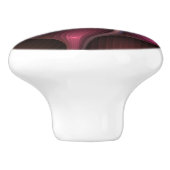 Magisch glanzend Abstract Gestreept Kleurrijke Fra Keramische Knop (Zijkant)