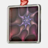 Magisch glanzend Abstract Gestreept Kleurrijke Fra Metalen Ornament (Links)