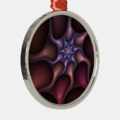 Magisch glanzend Abstract Gestreept Kleurrijke Fra Metalen Ornament (Rechts)