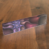 Magisch glanzend Abstract Gestreept Kleurrijke Fra Naambordje (Zijkant)