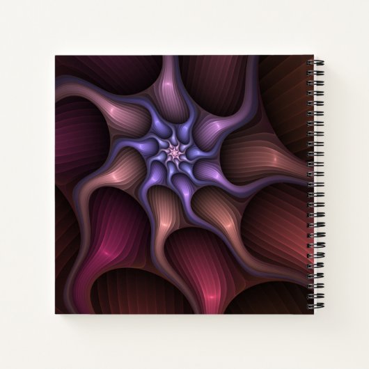 Magisch glanzend Abstract Gestreept Kleurrijke Fra Notitieboek (Achterkant)