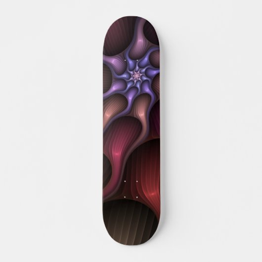 Magisch glanzend Abstract Gestreept Kleurrijke Fra Persoonlijk Skateboard (Voorkant)