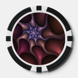 Magisch glanzend Abstract Gestreept Kleurrijke Fra Poker Chips