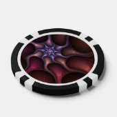 Magisch glanzend Abstract Gestreept Kleurrijke Fra Poker Chips (Enkel)